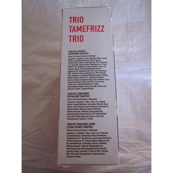 NEW KMS Tame Frizz Hair Shampoo, Conditioner and Smoothing Lotion Trio Set Kit - Picture 3 of 5